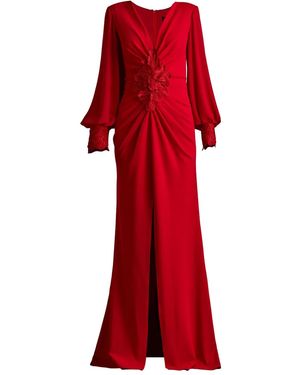 Tadashi Shoji Ruched Gown - Red