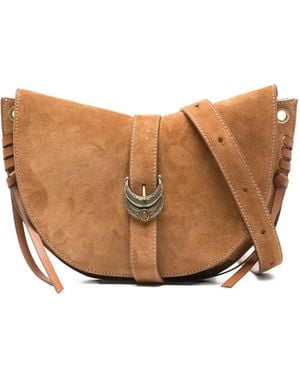 Ba&sh Suede Shoulder Bag - Brown