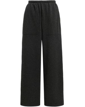 12 STOREEZ Elasticated-Waistband Track Pants - Black