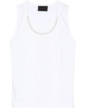 Simone Rocha ホワイト プリーツ タンクトップ