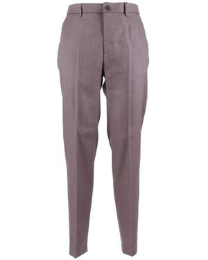 Peserico Elasticated-Waistband Trousers - Purple