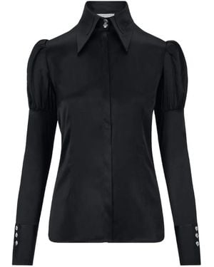 Violante Nessi Koons Sculptural-Sleeve Blouse - Black