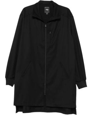 Y-3 Zip-Front Long Jacket - Black