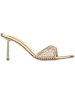 Le Silla Gilda Embellished Mules - Natural