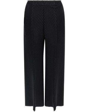 Issey Miyake Chevron-Pleating Trousers - Black