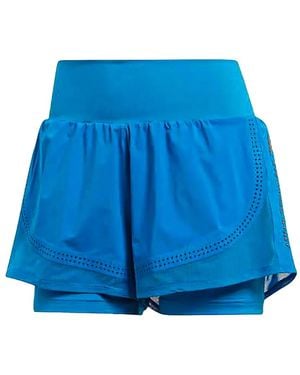 adidas By Stella McCartney Layered Shorts - Blue