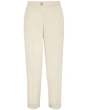 Brunello Cucinelli Gabardine Pants - Natural