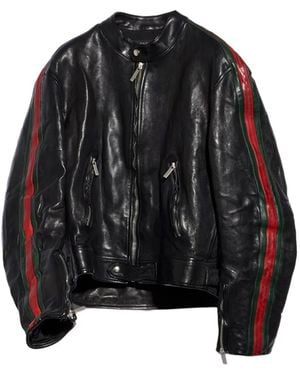 Gucci Leather Biker Jacket - Black