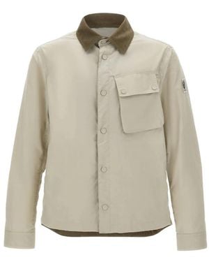 Belstaff Ribbed Trims Flap Pocket Jacket - Natural