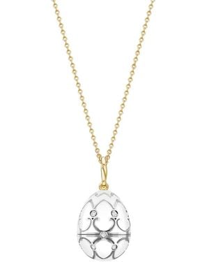 Faberge 18Kt And Heritage Seal Pup Surprise Diamonds Locket Necklace - Metallic