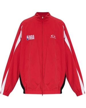 Balenciaga X Nba Zip-Up Jacket - Red