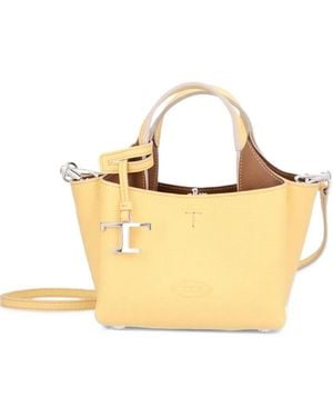 Tod's Sac Porté Épaule T Timeless En Cuir - Metallic