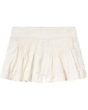 Isabel Marant Cybila Pleated Shorts - Natural