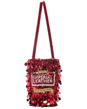 Anya Hindmarch Mini Imperial Leather Bucket Bag - Red