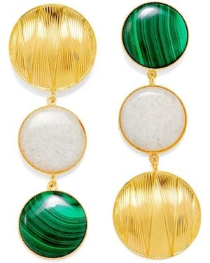 D'Estree Pendientes con diseño de gota - Verde