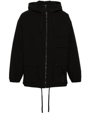HUGO Ripstop Hooded Cargo Jacket - Black