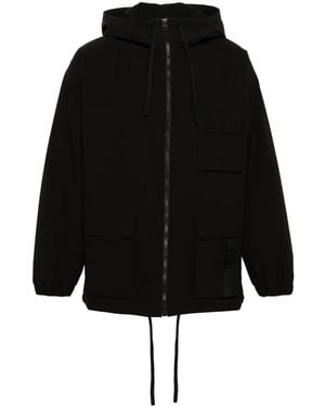 HUGO Ripstop Hooded Cargo Jacket - Black