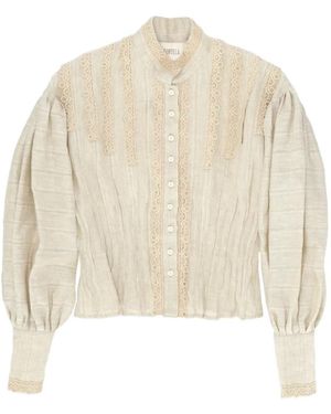 Fortela Arlette Lace-Embroidered Blouse - White