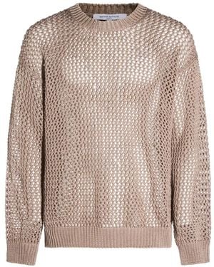 Maison Kitsuné Open-Knit Jumper - Natural