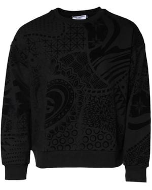 Dolce & Gabbana Jersey Con Estampado Geométrico - Negro
