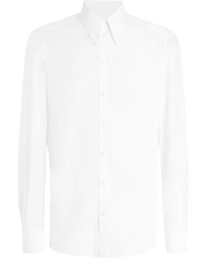 Dolce & Gabbana Long-Sleeve Button-Up Shirt - White