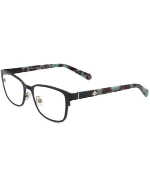 Kate Spade Logo-Plaque Square-Frame Glasses - Black