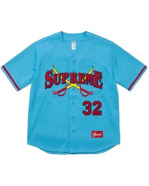 Supreme Stadium Swords Baseball T-Shirt - Blue