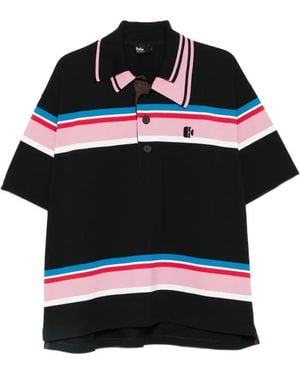 Kolor Striped Polo Shirt - Black