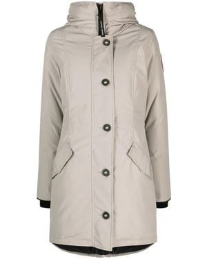 Canada Goose Cappotto Rossclair Con Cappuccio - Neutro