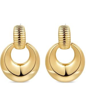 Luv Aj Brass Hoop Earrings - Metallic