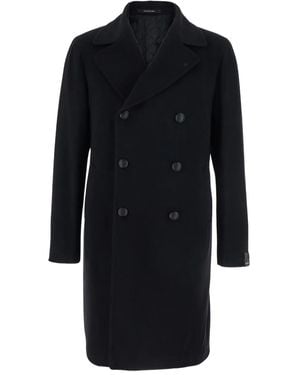 Tagliatore Double-Breasted Buttoned Coat - Black