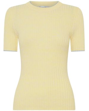 Anna Quan Bebe Ribbed-Knit Top - Yellow