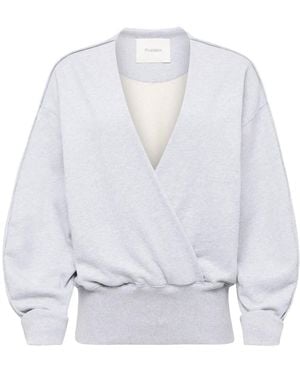 JW Anderson Rounded Wrap-Front Sweatshirt - White
