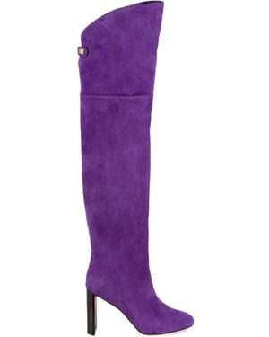 Maison Skorpios Marylin Over-The-Knee Boots - Purple