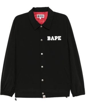 A Bathing Ape Jacke mit Logo-Print - Schwarz