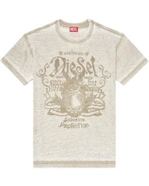 DIESEL T-Norm-Aa8 Embellished T-Shirt - White