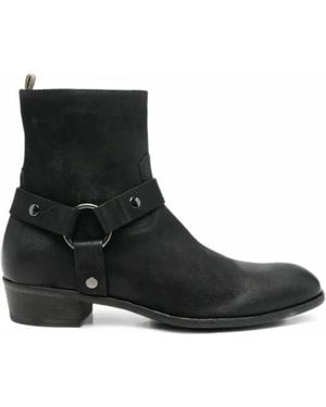 Officine Creative Monegal Harness Leather Boots - Black