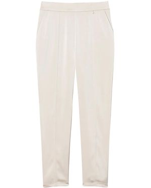 Twinset Straight-Leg Satin Trousers - White
