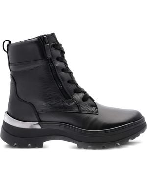 Ara Calais Lace-Up Combat Boots - Black