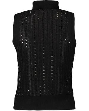 Ermanno Scervino Sleeveless Turtleneck Top - Black