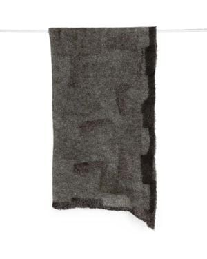 Faliero Sarti Little Simy Abstract-Pattern Frayed Scarf - Grey