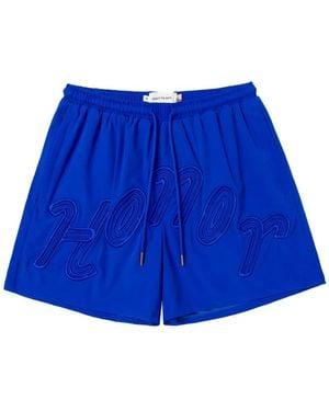 Honor The Gift Logo-Embroidered Shorts - Blue