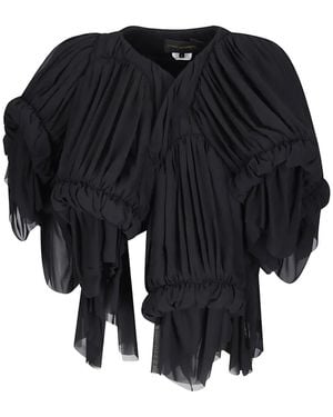 Comme des Garçons Gathered Ruffled Jacket - Black