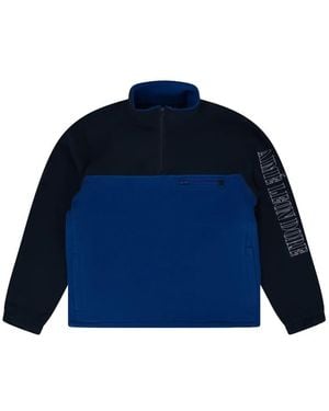 Aimé Leon Dore Colourblock Quarter-Zip Jumper - Blue