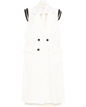 Sacai Suiting Dress - White
