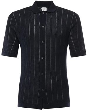Eleventy Striped Shirt - Black