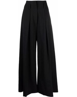 Alberto Biani Mid-Rise Palazzo Trousers - Black