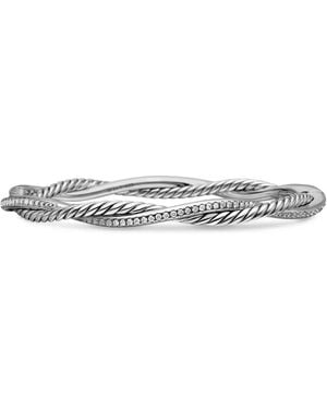 David Yurman Sterling Petite Infinity Diamond Bracelet (4.4Mm) - White