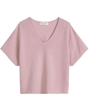 Marc O' Polo V-Neck Short-Sleeves T-Shirt - Pink