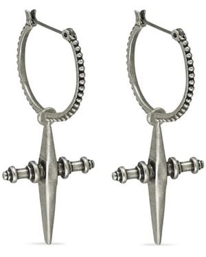 Luv Aj Pendientes de aro cruzados - Blanco